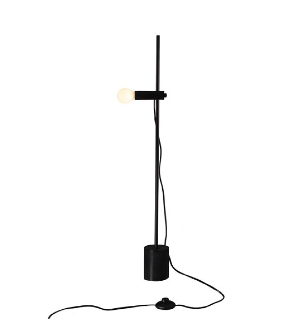 ACA Decor Επιτραπέζια Λάμπα Hera 1Φ Μεταλλική με Μάρμαρο Μαύρη