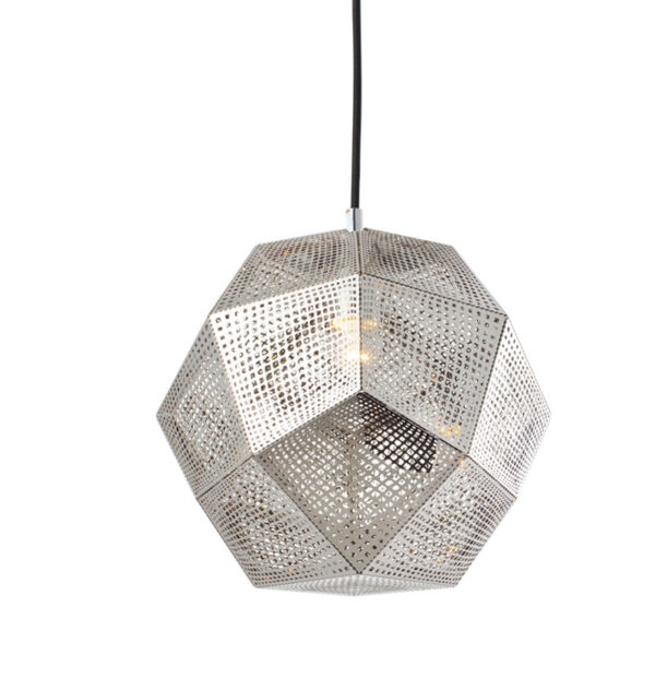 ACA Decor Κρεμαστό Φωτιστικό 32cm Morocco Ανοξείδωτο Μέταλλο σε Χρώμιο