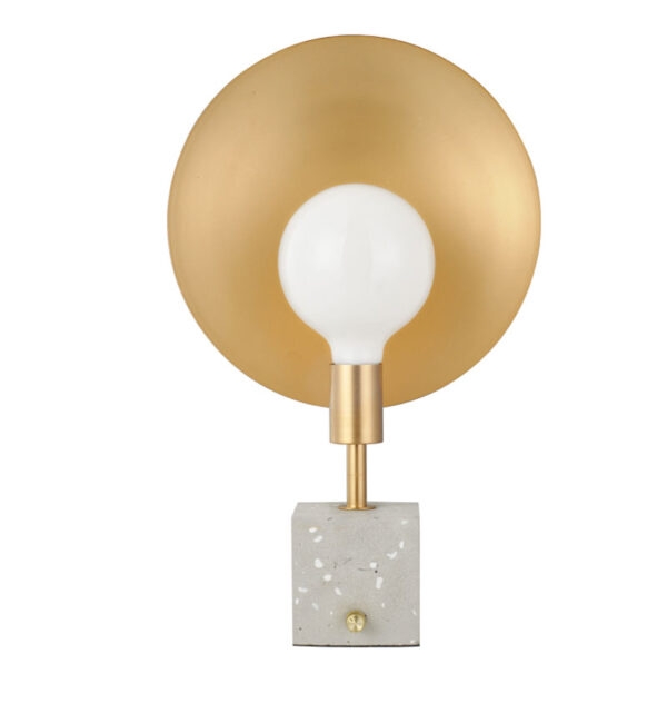 ACA Decor Πορτατίφ Gemini Μεταλλικό σε Ορείχαλκο Βαφής και Τσιμέντο